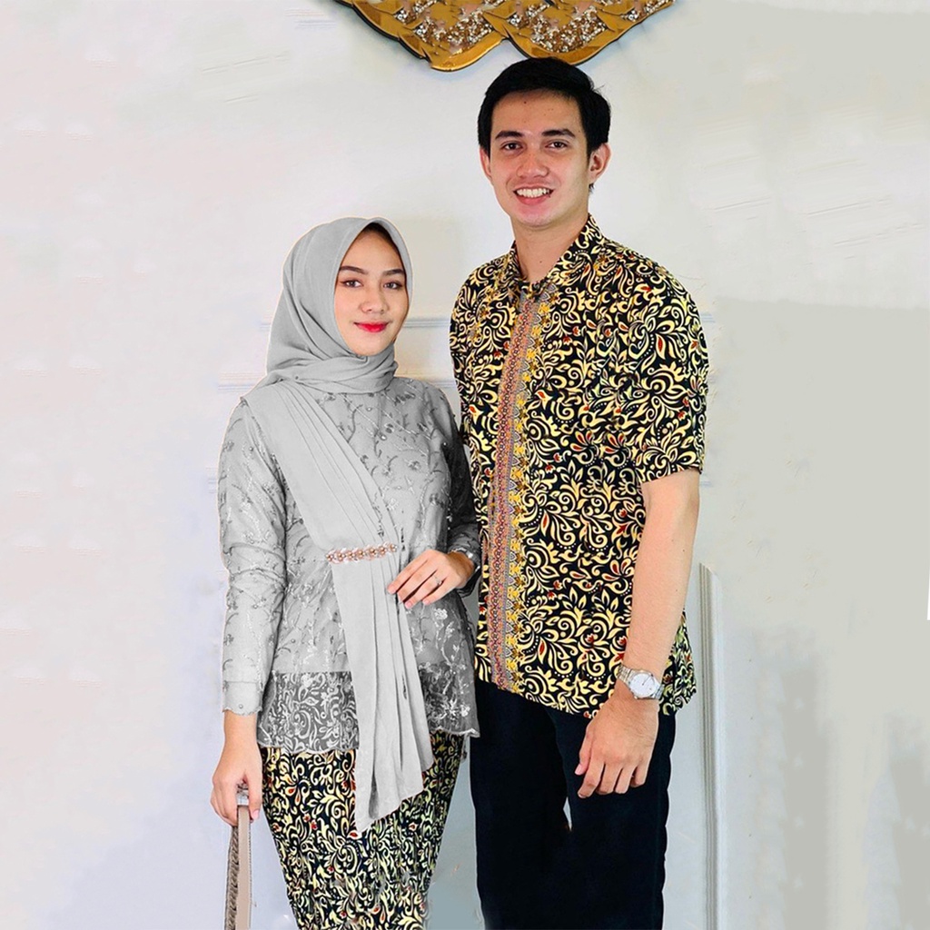 Maura Couple - Sania Ruffle Batik Couple ori Ndoro jowi DNT Garansi Termurah Shopee - KEBAYA COUPLE KEBAYA MODERN BATIK COUPLE BATIK MURAH