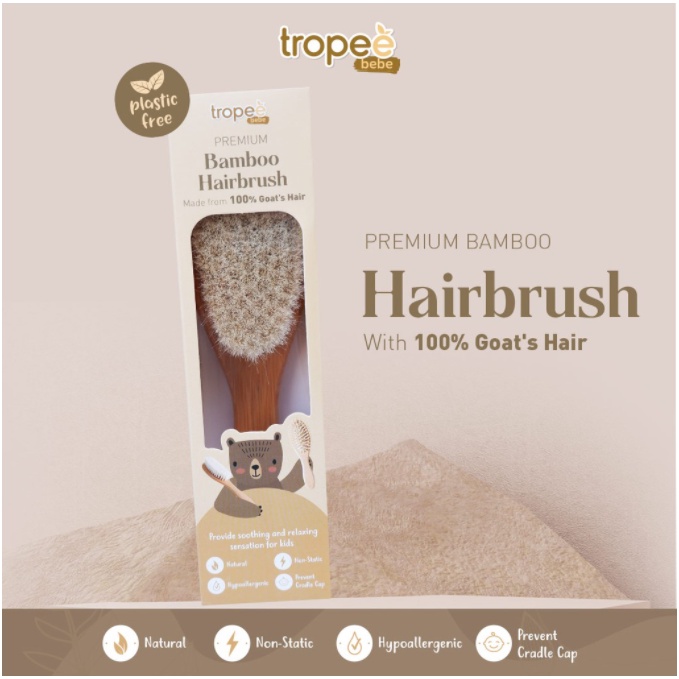 TROPEE BEBE Sisir Bamboo Premium Hair Brush Bamboo Comb Sisir Sikat Anak CBKS