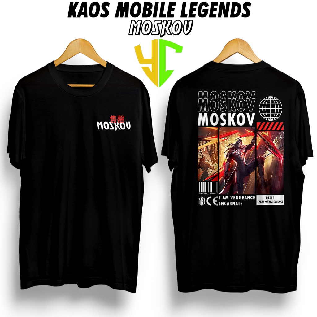 YC Kaos StreetWear Hero ML (MOSKOV ABYSS) Bisa Request Hero, Kaos Pendek Pria Kaos Premium Kaso Stre