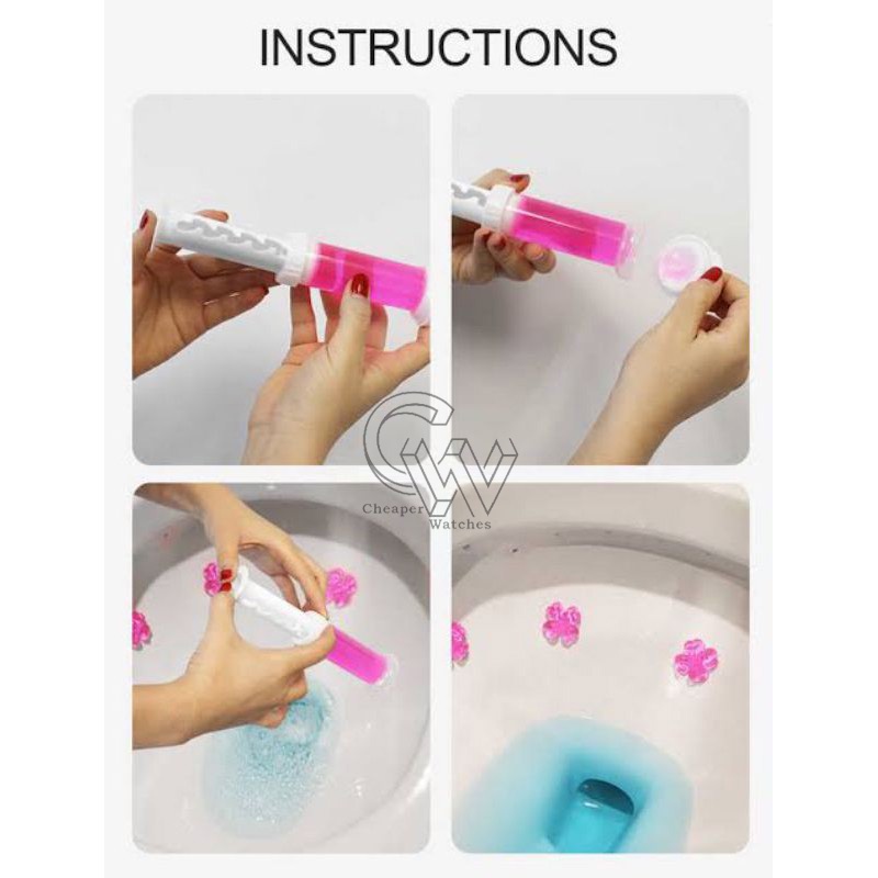 Cheaper-Gel Pengharum Closet Toilet Wastafel Motif Bunga Toilet Gel Cleaner Termurah