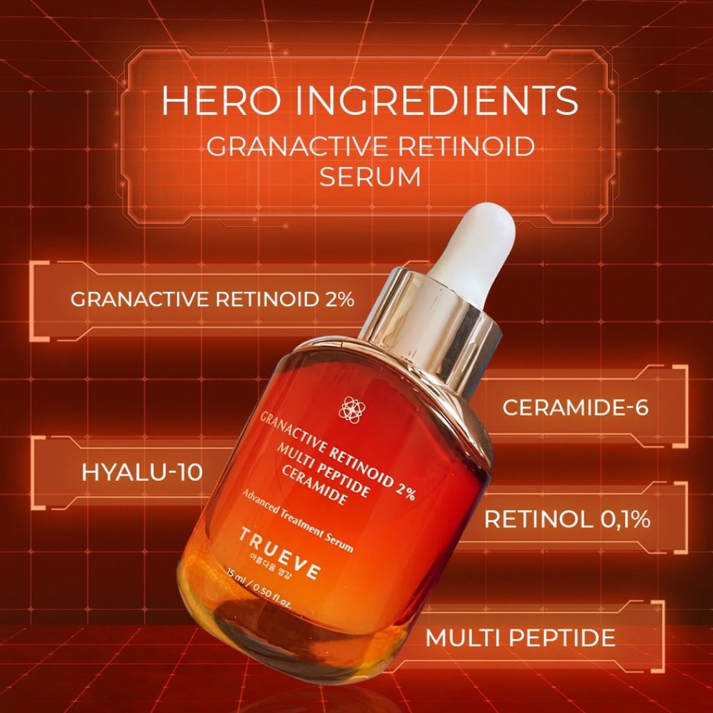 [ FREE GIFT ] TRUEVE Granactive Retinoid Retinol Serum 15 ml - Advance Serum Treatment