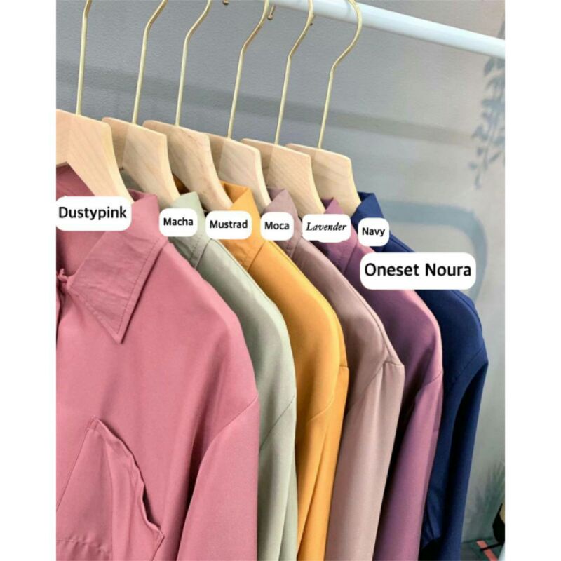 ONE SET NOURA ~ SET TUNIK POLOS PREMIUM