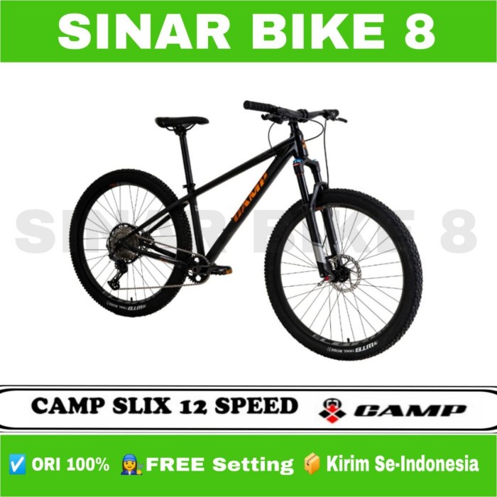 Sepeda Gunung MTB Ukuran 27.5&quot; Inch ELEMENT CAMP SLIX 12 Speed Deore Hidrolik