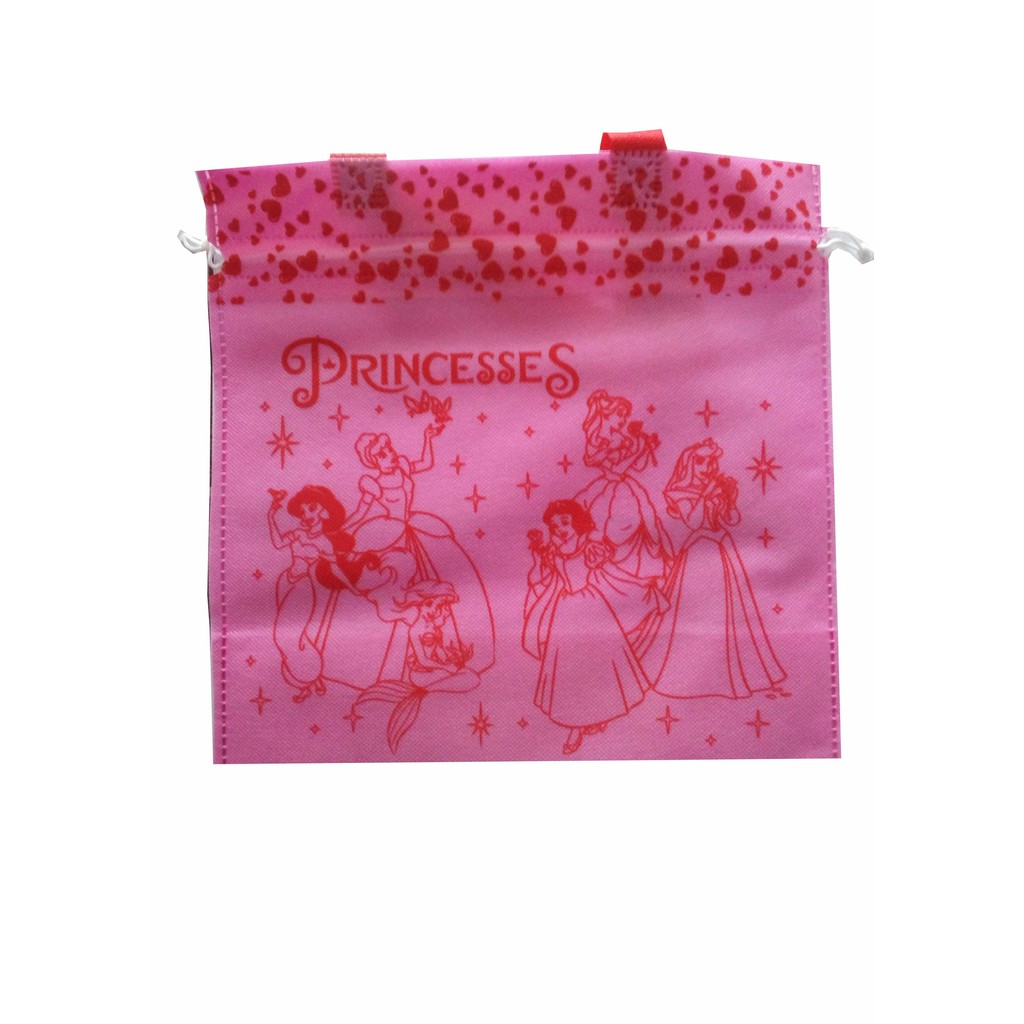 (ISI12PCS)Goodie bag character serut Tas Tenteng serut karakter Kain Spunbond ulang tahun 27x29X10cm-4