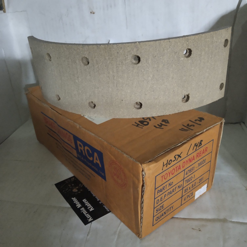 Kampas Rem Belakang Rino 14B