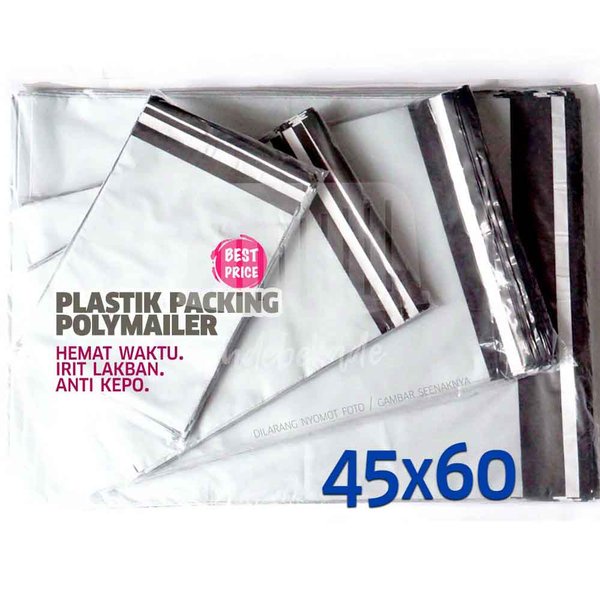 

Polymailer amplop polymailer plastik packing ukuran 45 x 60 putih keabuan dalam hitam murah lebih