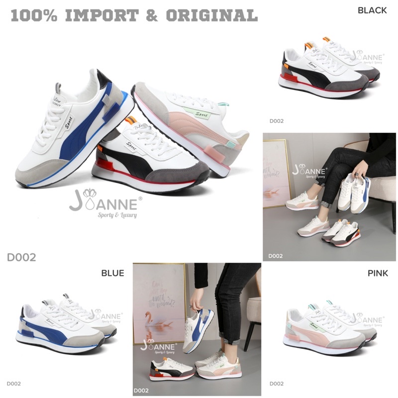 RESTOCK! [ORIGINAL] JOANNE Sporty Sneakers Shoes Sepatu Wanita #D002