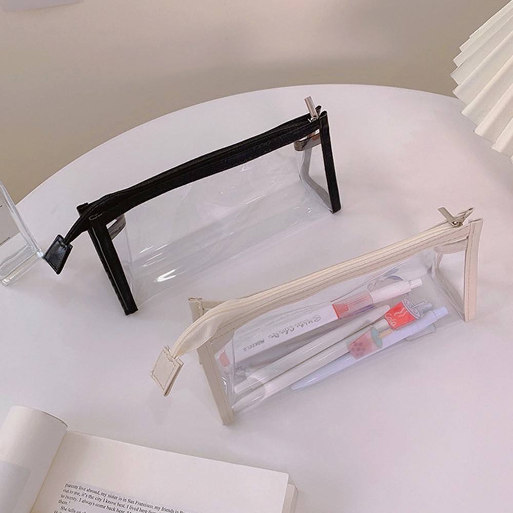 Tempat Pensil Transparan Anti Air Ukuran Besar Untuk Pelajar