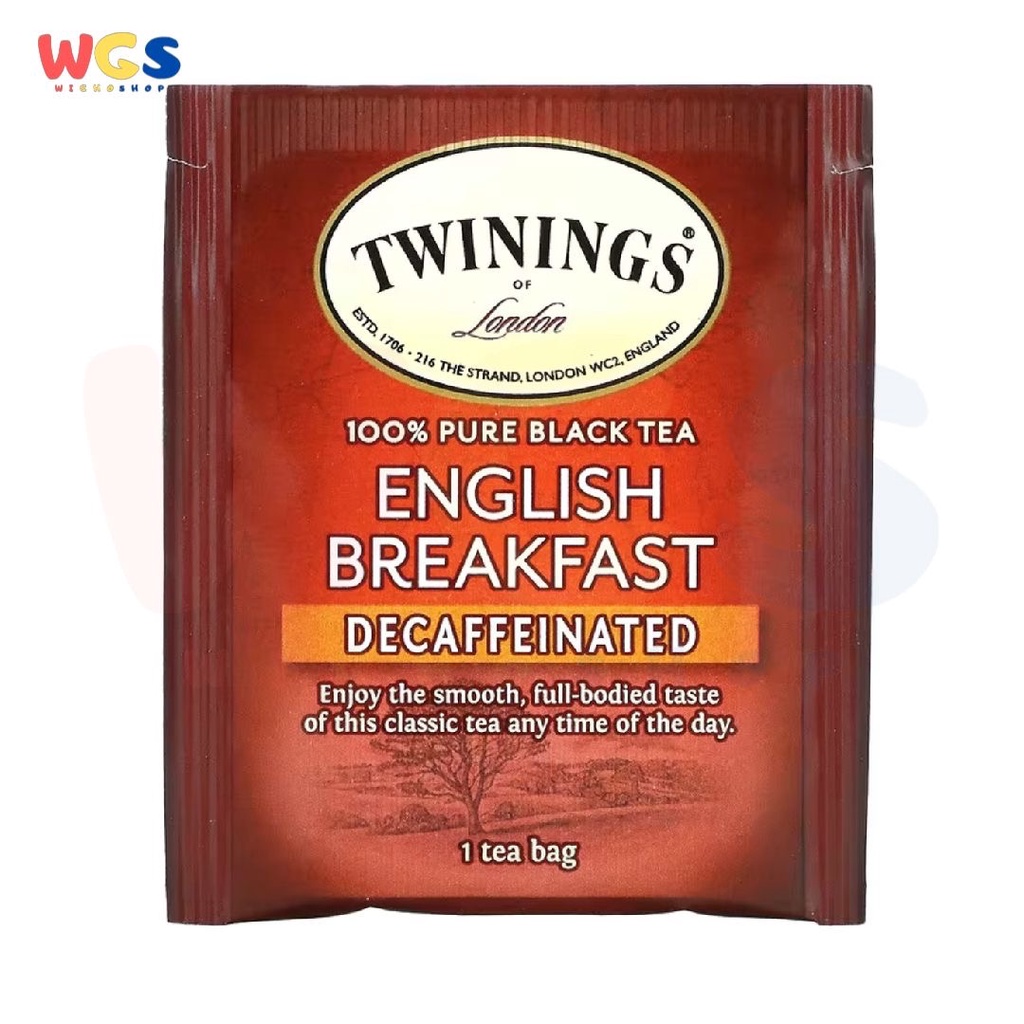 Twinings of London English Breakfast Black Tea Decaffeinated 25s x 2g