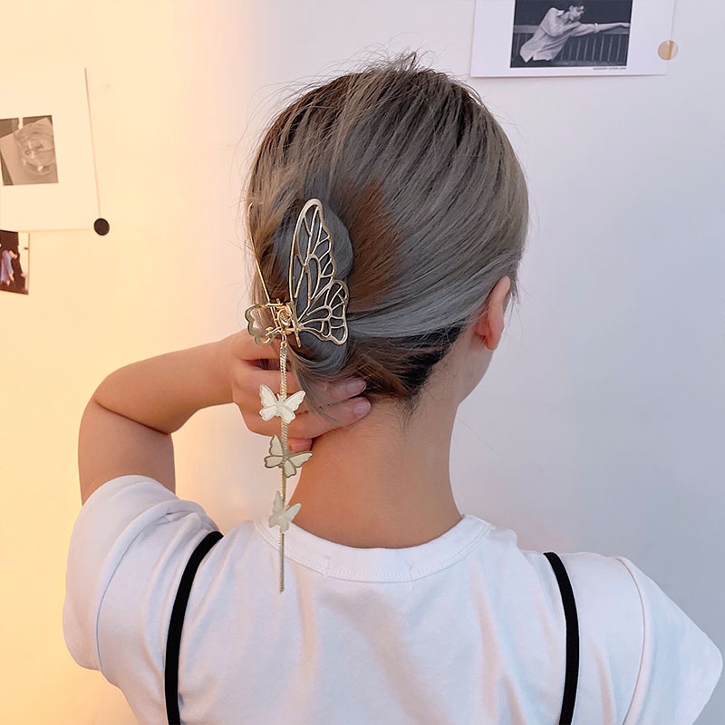 Jepit Rambut Model Pita Bahan Metal Gaya Korea Untuk Wanita