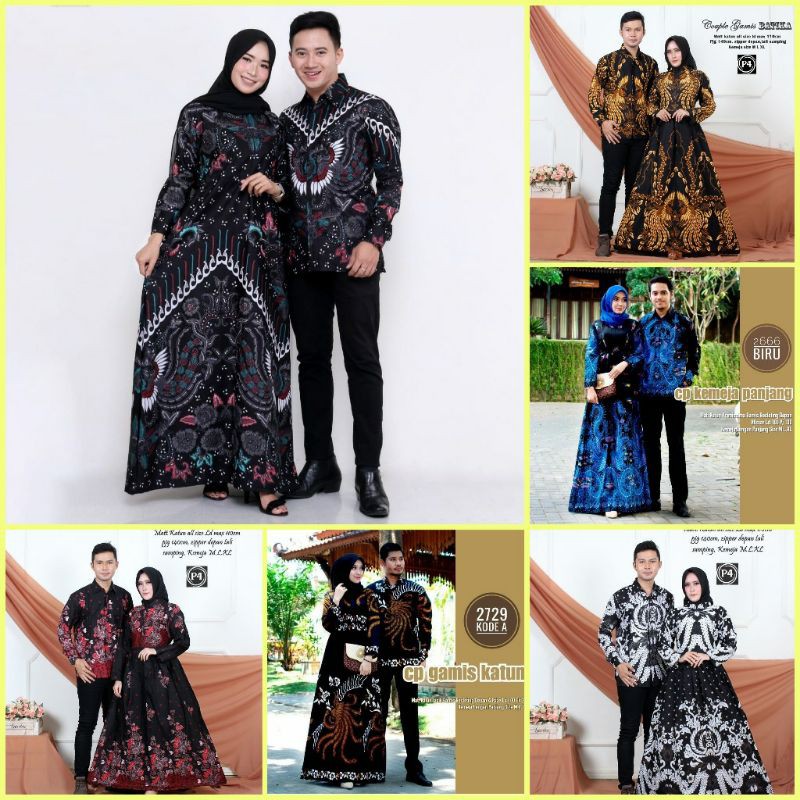 COUPLE BATIK SANIA RUFFEL II GAMIS BATIK TERBARU