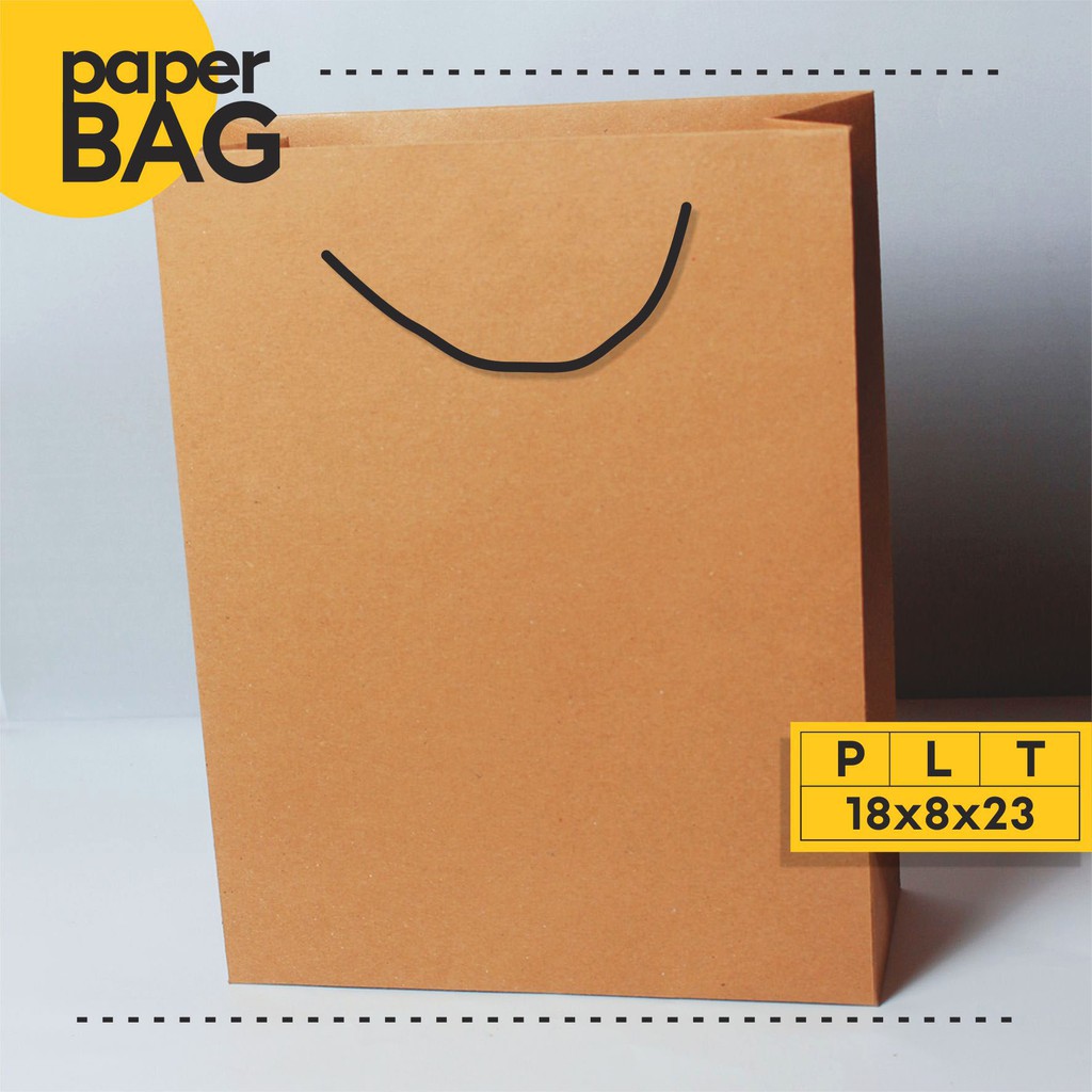 

paper bag 18x8x23 polos coklat craft paper