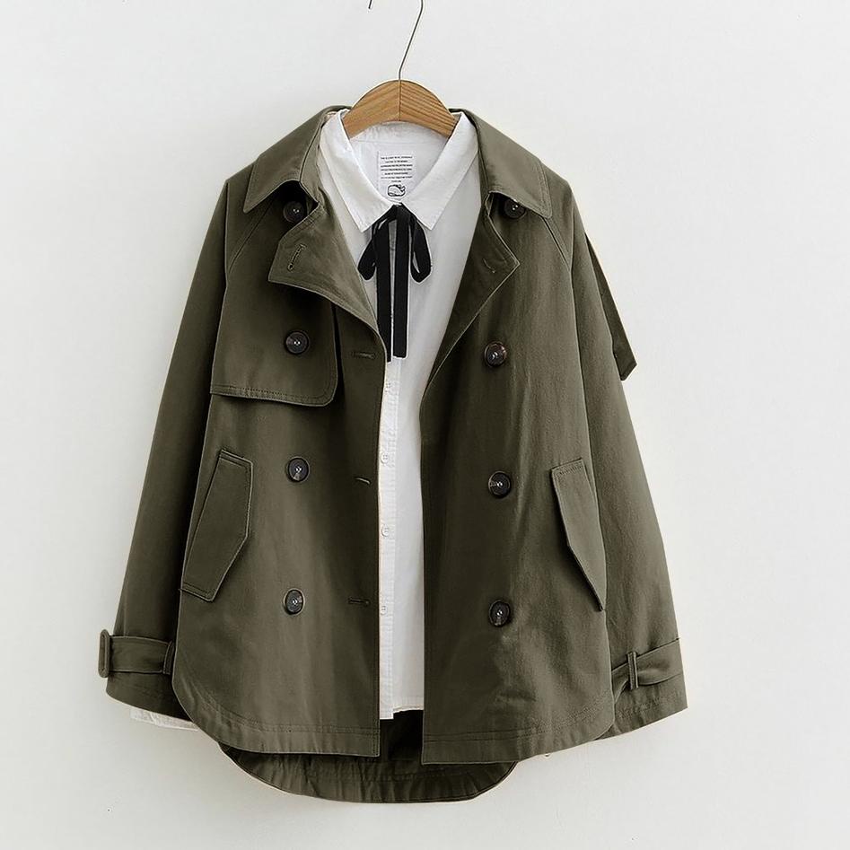 Siap Kirim Vallina Outfit - Outerwear Alta Jaket Semi Parka Wanita Korean Jacket Fashion Muslim Kore