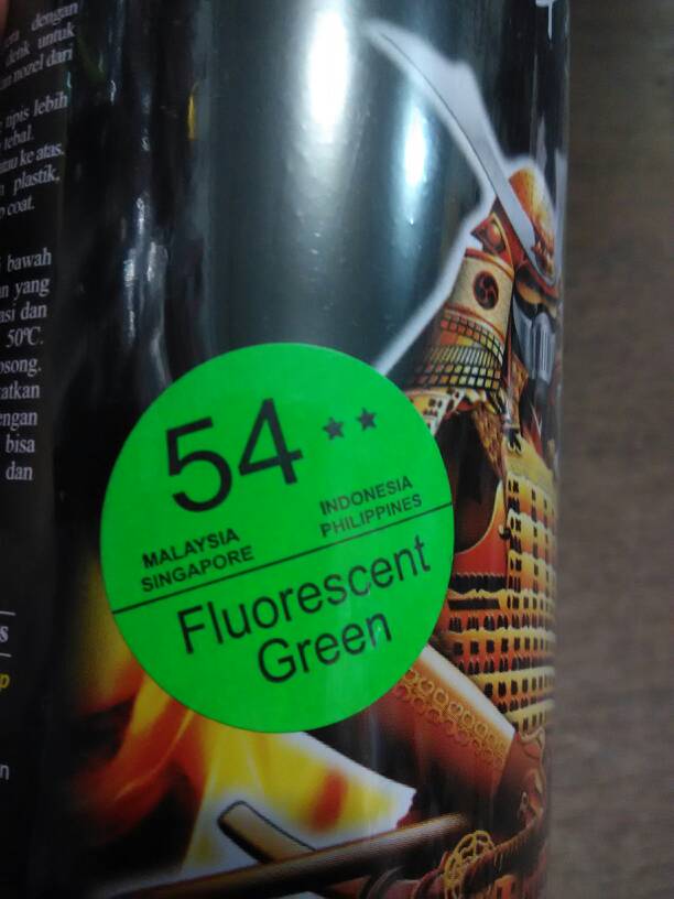 

cat semprot pilox pylox SAMURAI paint flourescent green 54 **