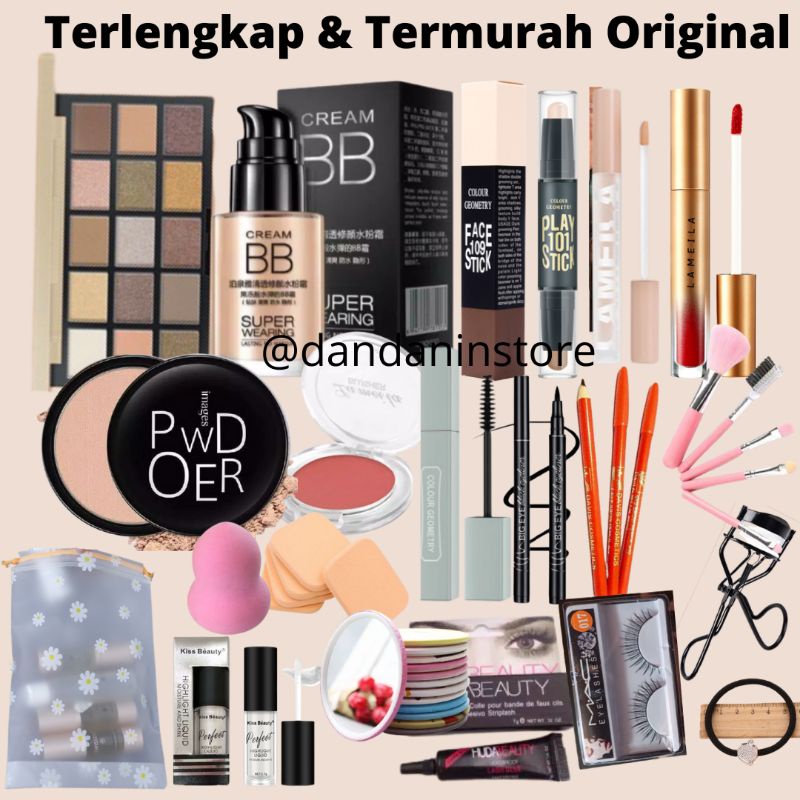 Paket Kosmetik Termurah Terlengkap Original isi 25pcs 20 Macam Make Up Set Kecantikan Wanita Impor Seserahan Lamaran Hempers Kado Hadiah Wanita Murah