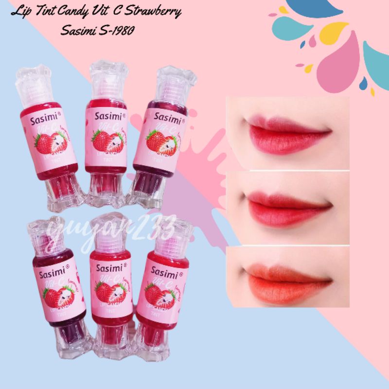 PROMO PER12PCS!!!LIP TINT CANDY VIT C STRAWBERRY SASIMI S-1980