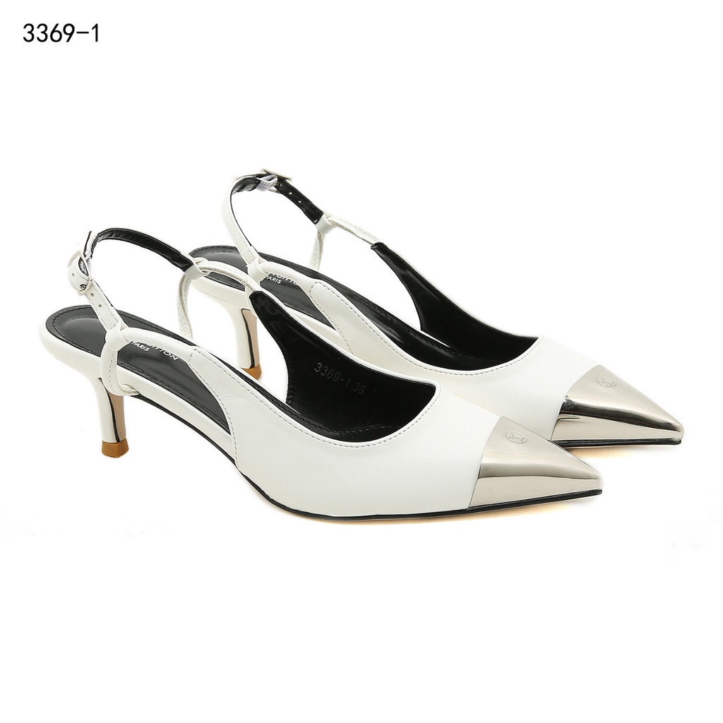 Calfskin Urban Twist  Slingback Pumps #3369-1