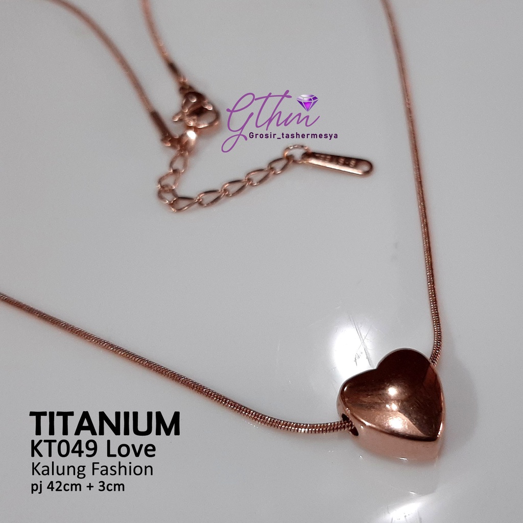 Kalung Titanium LOVE Rose Stainless Steel KT049 GTHM