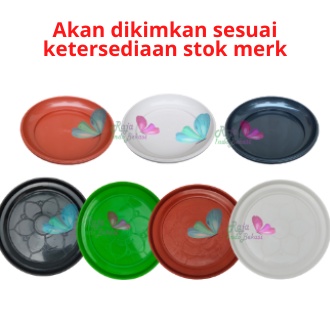 Alas Pot 17 Cm Hitam Putih Merah Bata Coklat Terakota Tatakan Pot 17 Cm Putih Merah Bata Hitam Alas Mawar Tray Gbl Eco - Tatakan Pot Bunga Tawon Putih