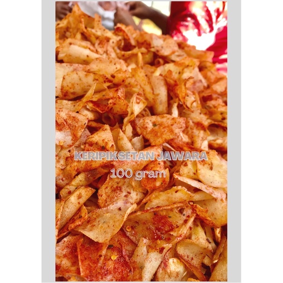 

keripik setan aroma daun jeruk kemasan 100 gram