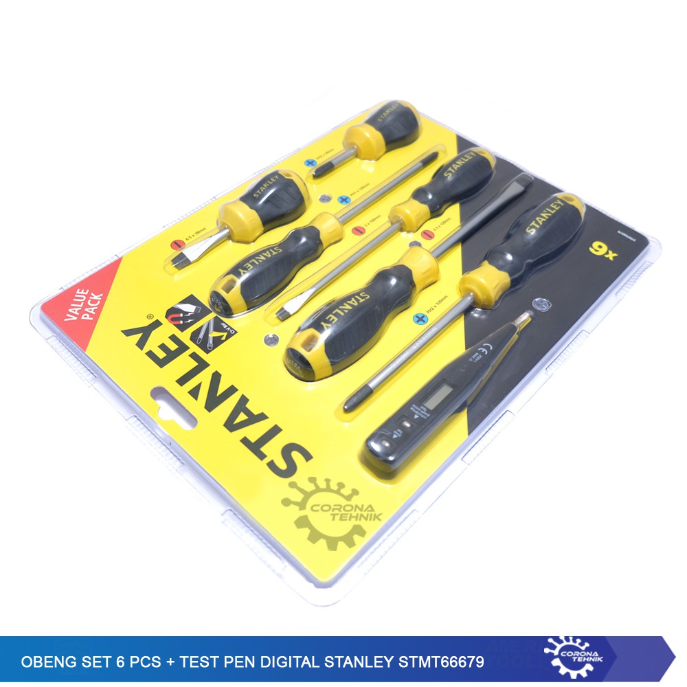 STANLEY - Obeng Set 6 Pcs + Test Pen Digital (STMT66679)