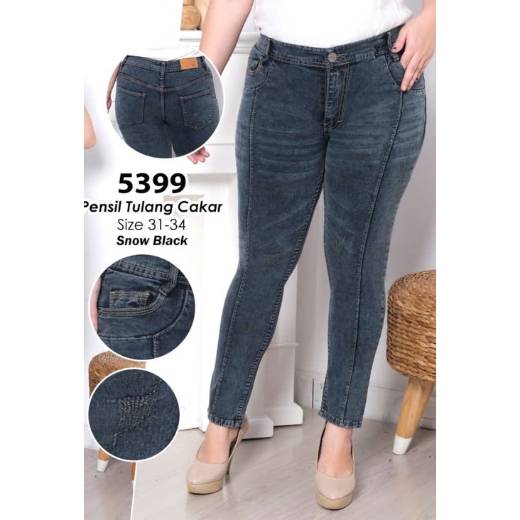 Celana Panjang Jeans Wanita Pensil Tulang Cakar 27-30 31-34 Bisa Bayar Ditempat(COD)