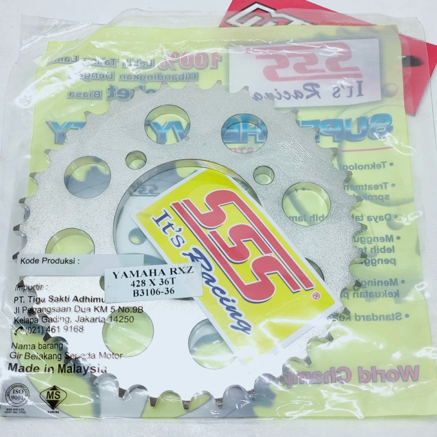GEAR BELAKANG SSS 428 X 36T YAMAHA RX KING | JUPITER Z | JUPITER MX