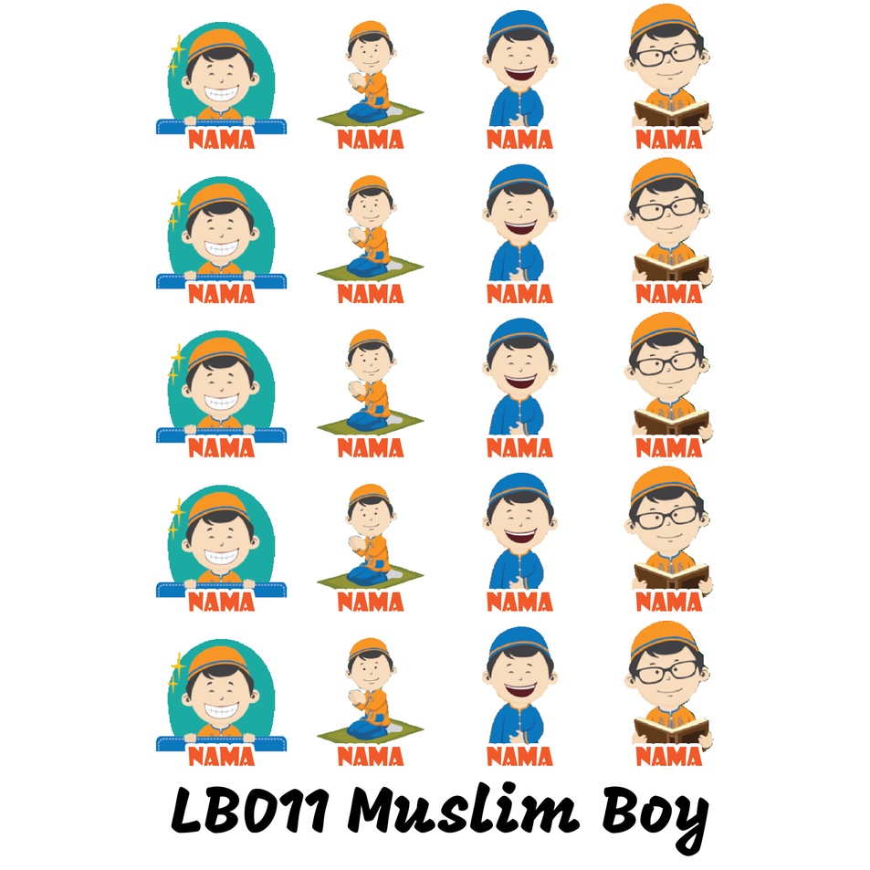 

Sticker Nama Cutting Label Waterproof Tahan Air Little Boy 11 (LB011)
