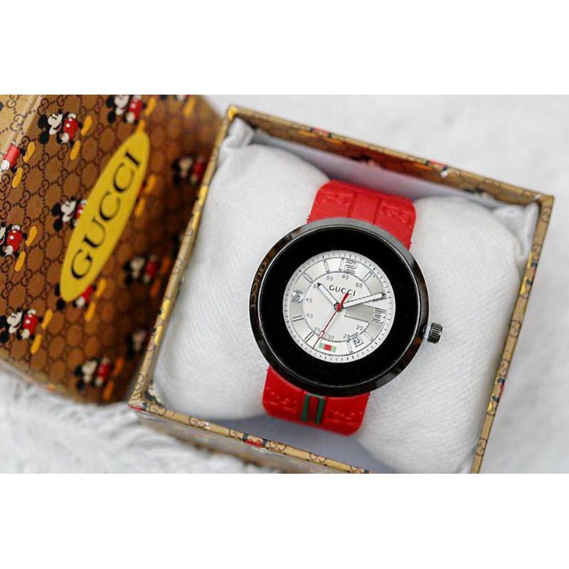 (PW)NEW COLLECTION GUCCI RING HITAM FASHION WANITA SUPER PREMIUM TALI RUBBER FREE BOX(BISA COD)