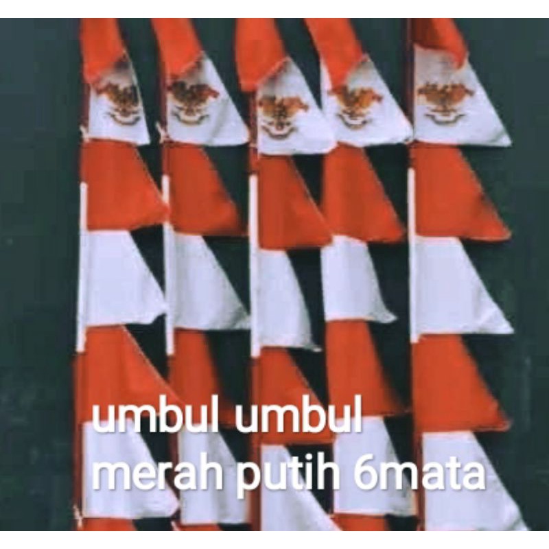 20 umbul umbul 6mata merah putih - Bendera umbul-umbul