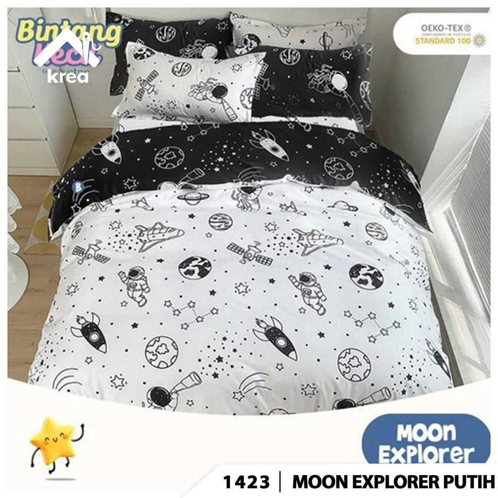 SET SPREI AESTHETIC BAHAN KATUN CVC ANTI GESER SARBAN + SARGUL MOTIF 3