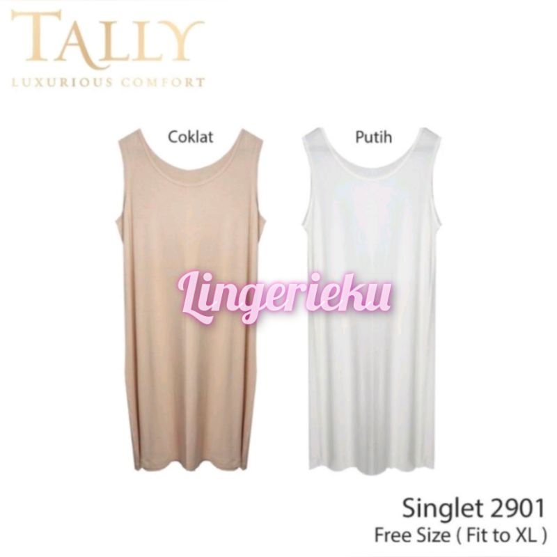 Tally 2901 Singlet Tanktop Panjang Polos Wanita Tali Lebar