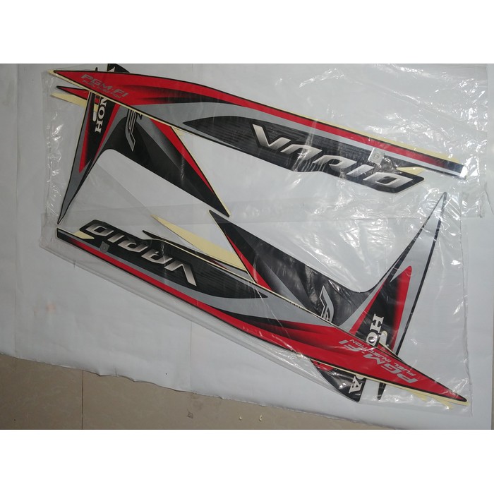 Stiker Bodi &amp; Lis Body &amp; Striping Vario Fi 110 2014 Hitam Full