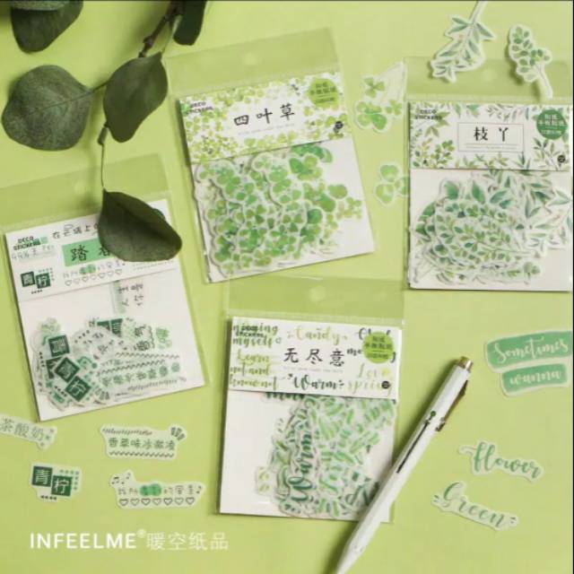 

clover sticker for scrapbook and journal