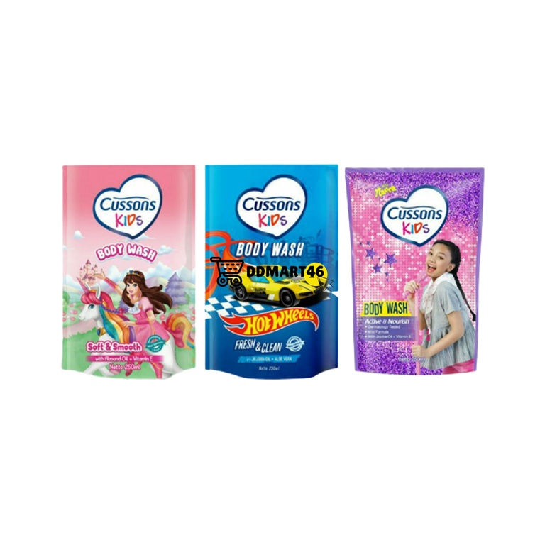 Cussons Kids Body Wash Pouch / Sabun Mandi Anak Cair Refill 250ml