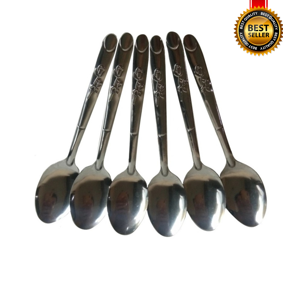 Sendok Makan Motif Bunga Stainless Tebal / sendok mawar stainless steel