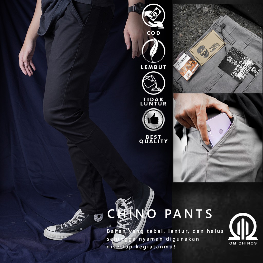 Celana Panjang Pria Chino Pants Slim fit Outfit Casual Premium Distro