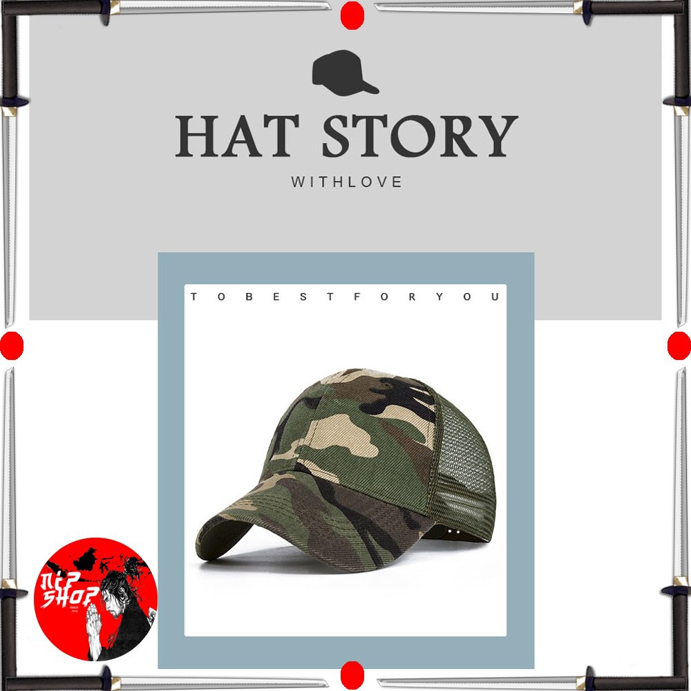 Topi Trucker Baseball Camouflage Army Summer Hat