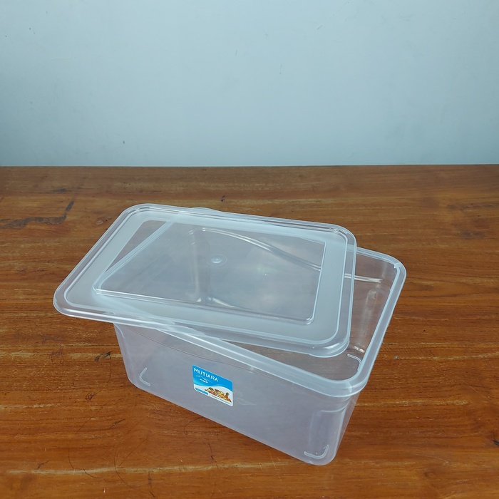 Toples Kulkas Toples Plastik Kotak Bening KMP Mutiara 1800