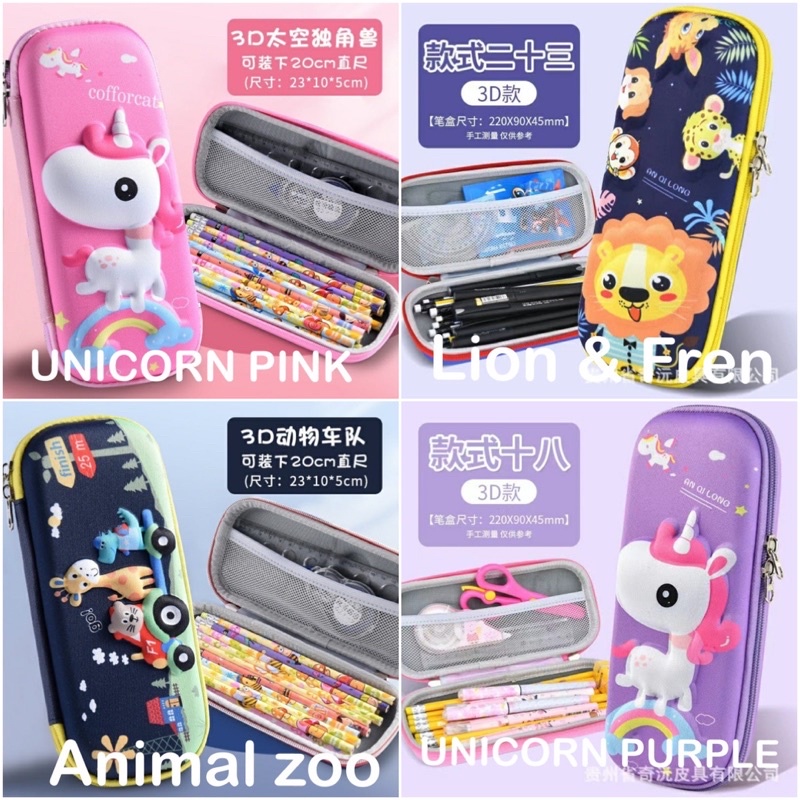 

TEMPAT KOTAK PENSIL ANAK UNICORN PONY PRINCESS GIRL PENCIL CASE ROBOT ROCKET BUNNY KELINCI CAT KUCING LUCU SMIGGLE 3D TAS SPIDERMAN CAPTAIN AMERICA