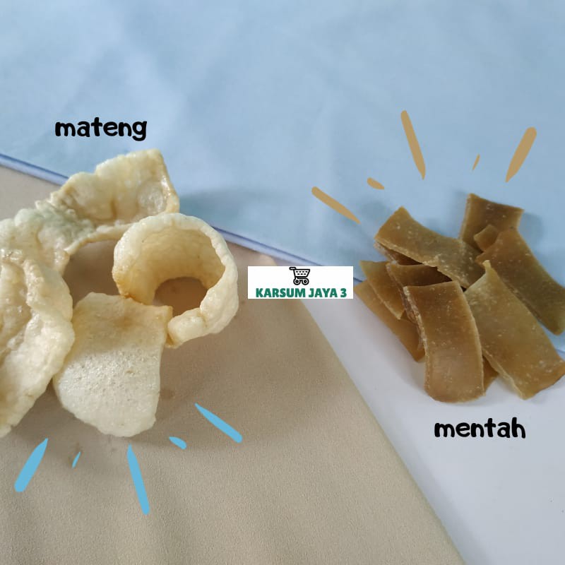 

krupuk sari kulit mentah gurih enak 1/4kg