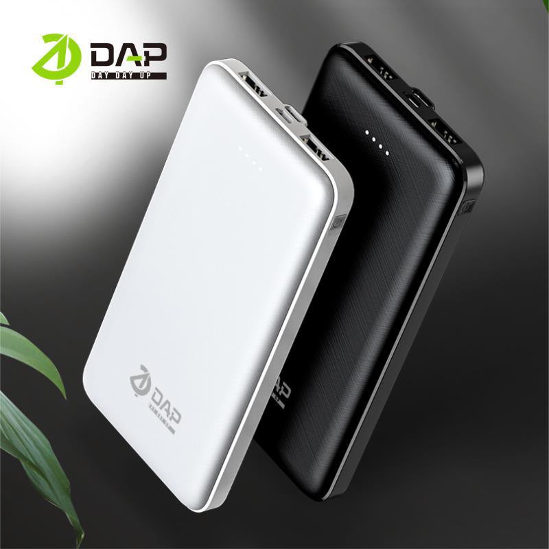 Power Bank DAP D-P10 10000mAh 2.1A Fast Charging 2 Output 2 Input Kabel Charger 2in1 Micro &amp; Type C