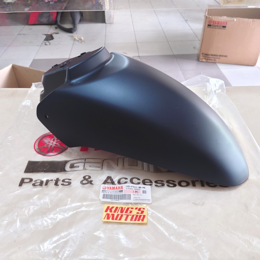 SPAKBOR DEPAN FINO FI 115, 125 BIRU DOFF 1YD-P8 ASLI YAMAHA