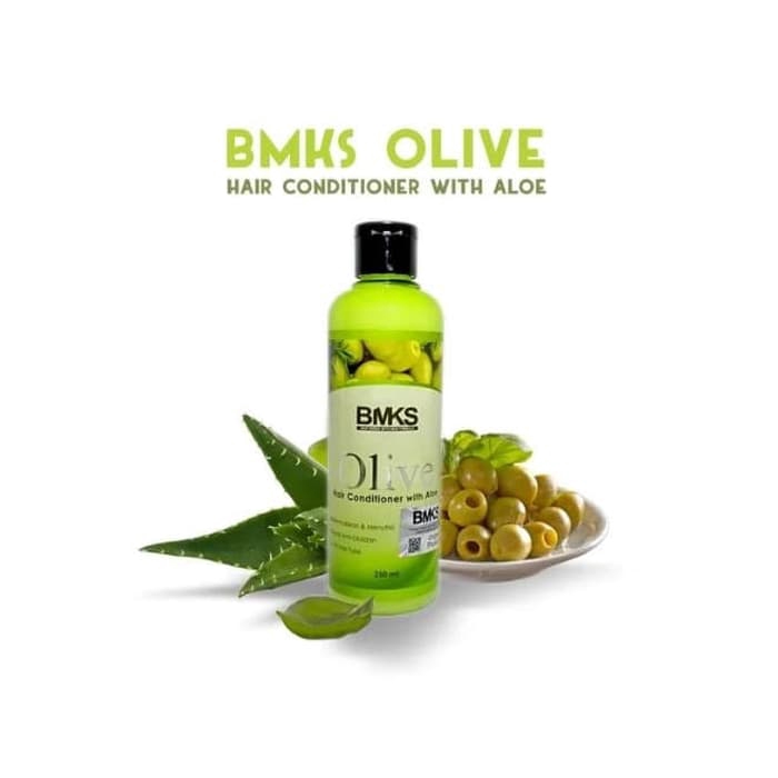 BMKS Olive Conditioner With Aloe Menghaluskan Melembabkan Rambut Anti Rontok Kondisioner Minyak Zaitun Original Bpom