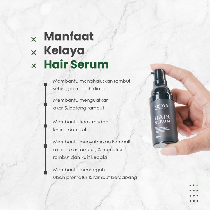 KELAYA Hair Treatment Shampoo Conditioner Leave On Serum Minyak Kemiri - Perawatan Rambut Rusak Rontok Ketombe