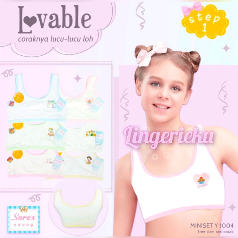 Sorex Y 1004 BH Bra Anak Perempuan Miniset Step 1 Lucu Dasar Putih