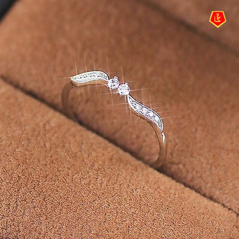 [Ready Stock]Creative Leaf Ring Women's Fashion 925 Silver