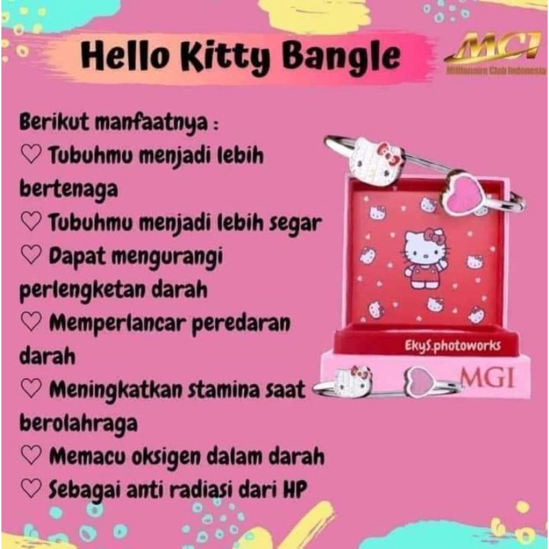 HELLO KITTY GELANG KESEHATAN MCI/OFFICIAL MCI/HELLO KITTY ORIGINAL MCI