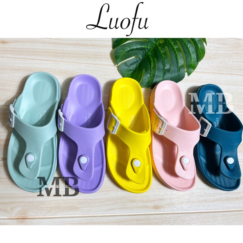 LUOFU SANDAL JELLY KARET IMPORT JEPIT BELT CW