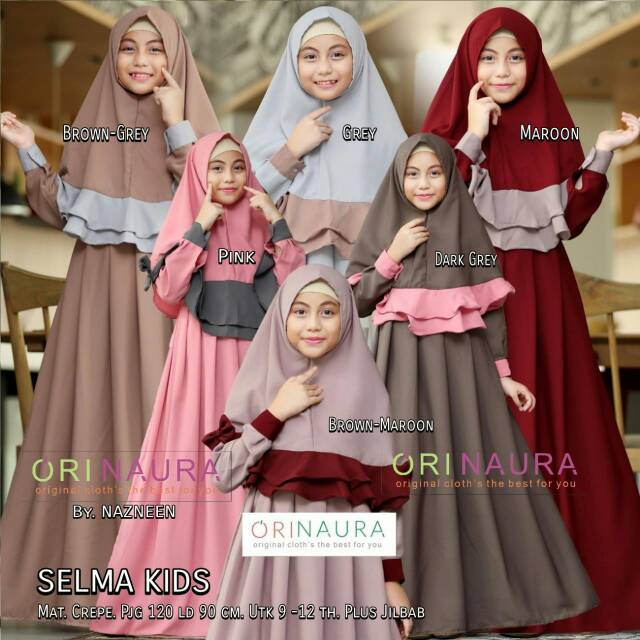 Gamis ukuran tanggung/ Gamis anak / Gamis crepe anak / Gamis anak polos